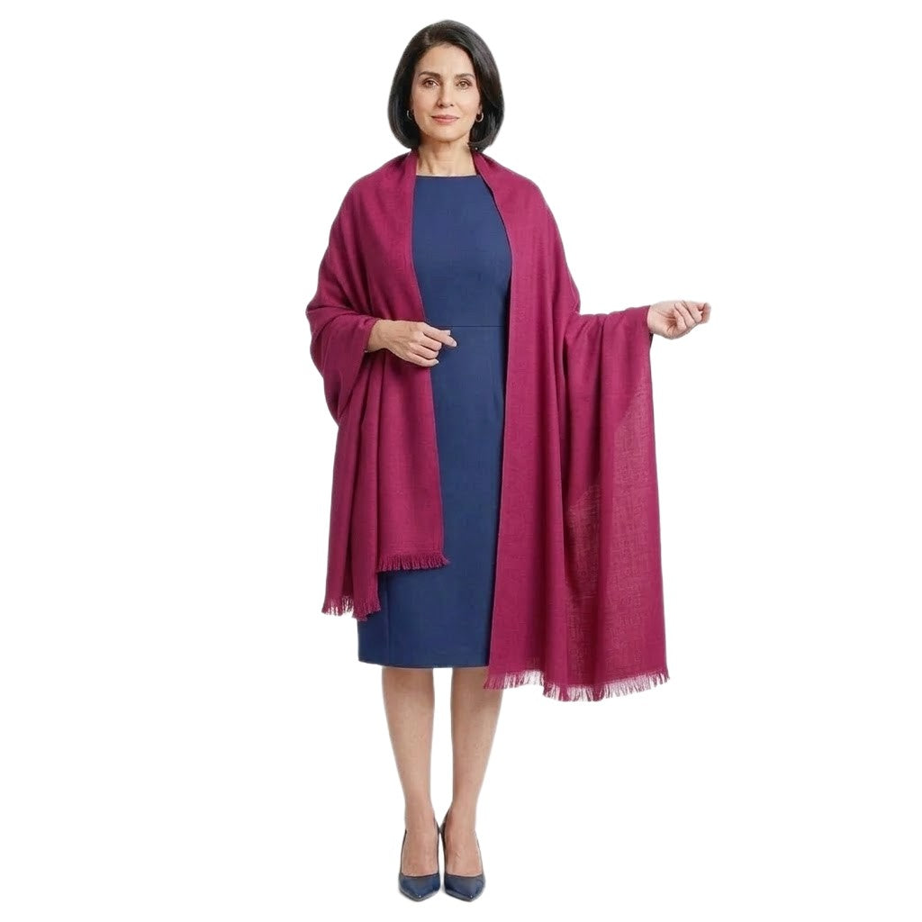 Sal Premium confectionat din 100% Lana ( Yak & Merino )- Mov Magenta -> Cod: NEWYAK06