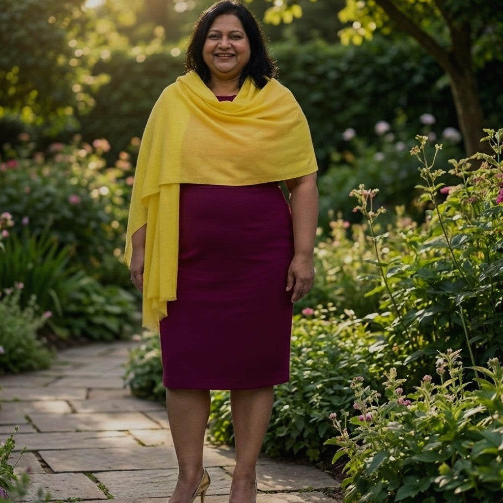 Esarfa Sal Lana Casmir si Matase Naturala - Ombre 2 nuante -> Cod: CASMIRSILK10