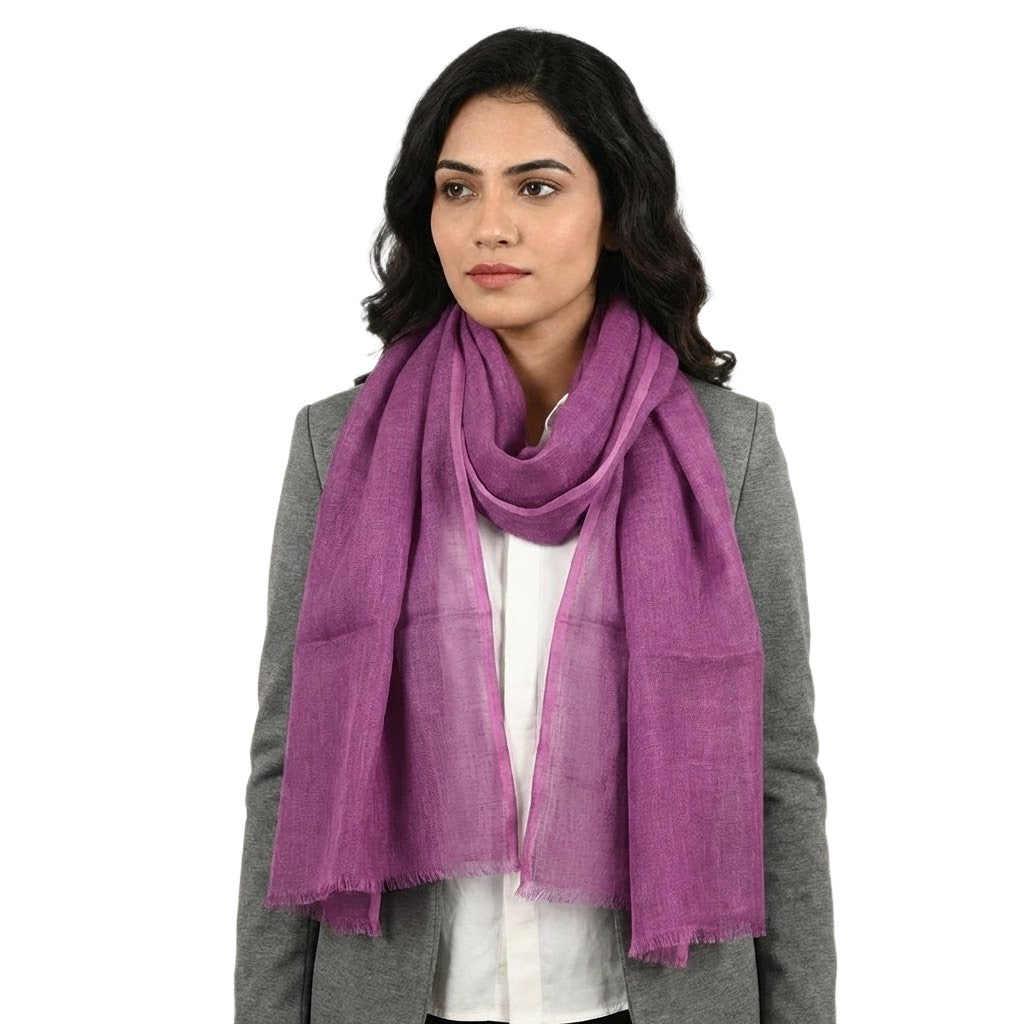 Esarfa-Sal tesuta manual din 100% IN (Linen 100%) -Lilac Lavander -> Cod: Linen12