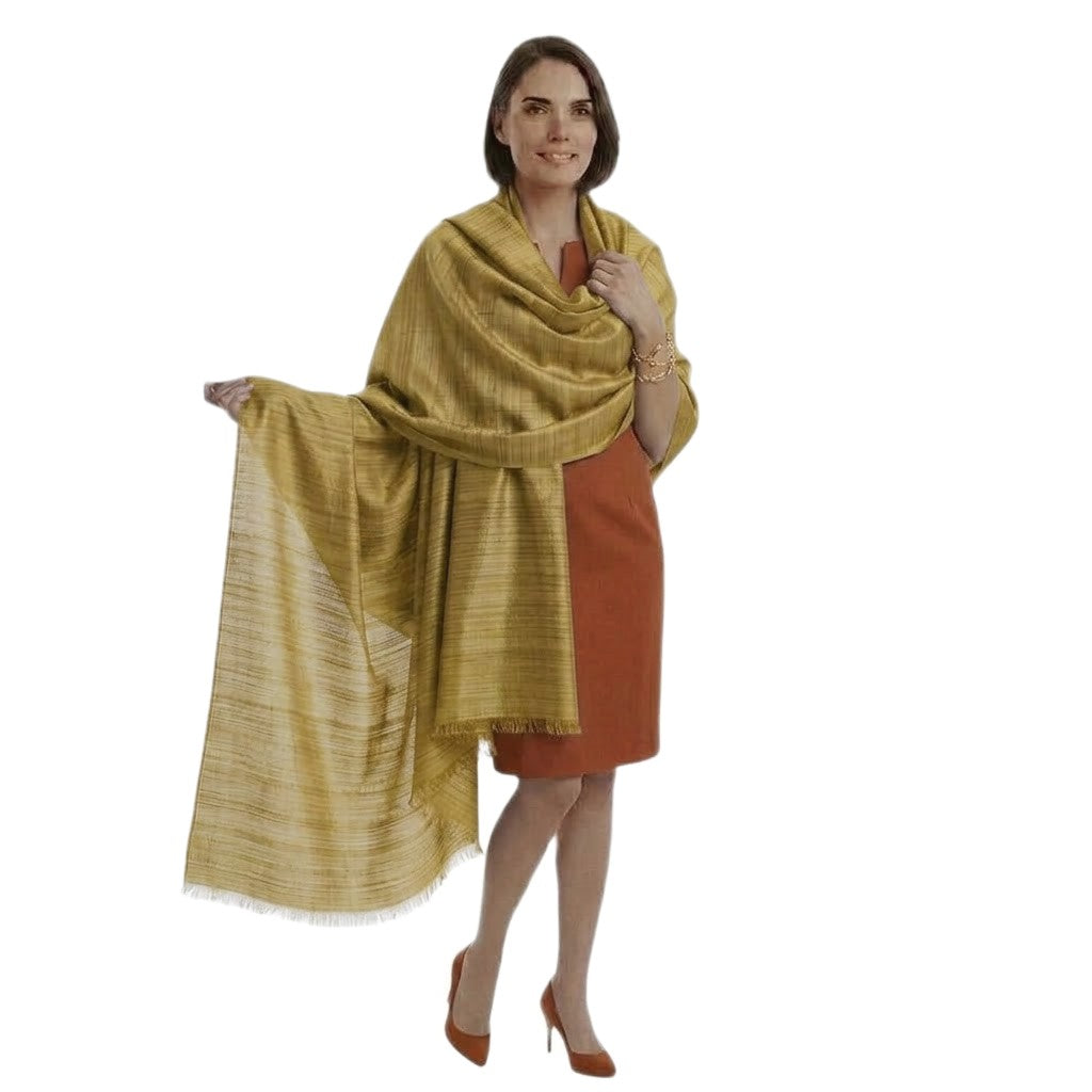 Sal tesut manual din 100% Matase Naturala Organica - Ghicha Tassar/Tussar Silk -> Cod: OrganicSilk7