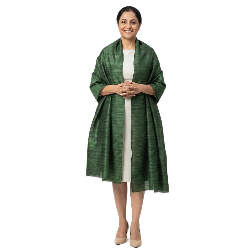 Sal tesut manual din 100% Matase Naturala Organica - Ghicha Tassar/Tussar Silk -> Cod: OrganicSilk13