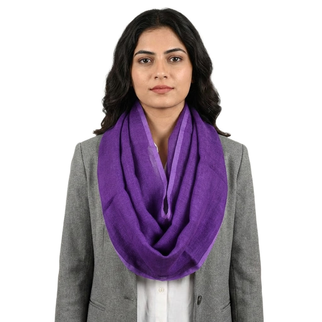 Esarfa-Sal tesuta manual din 100% IN (Linen 100%) - Fresh Lavander -> Cod: Linen10