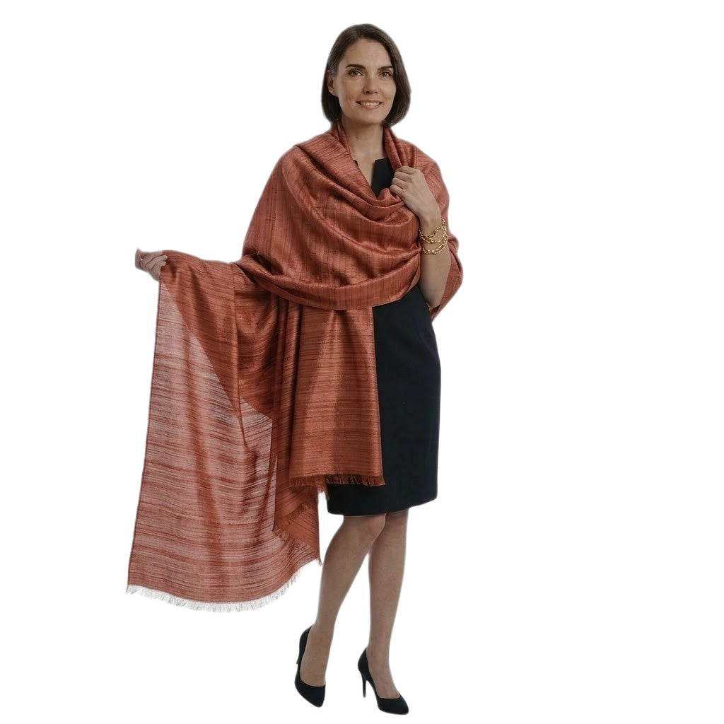Sal tesut manual din 100% Matase Naturala Organica - Ghicha Tassar/Tussar Silk -> Cod: OrganicSilk6