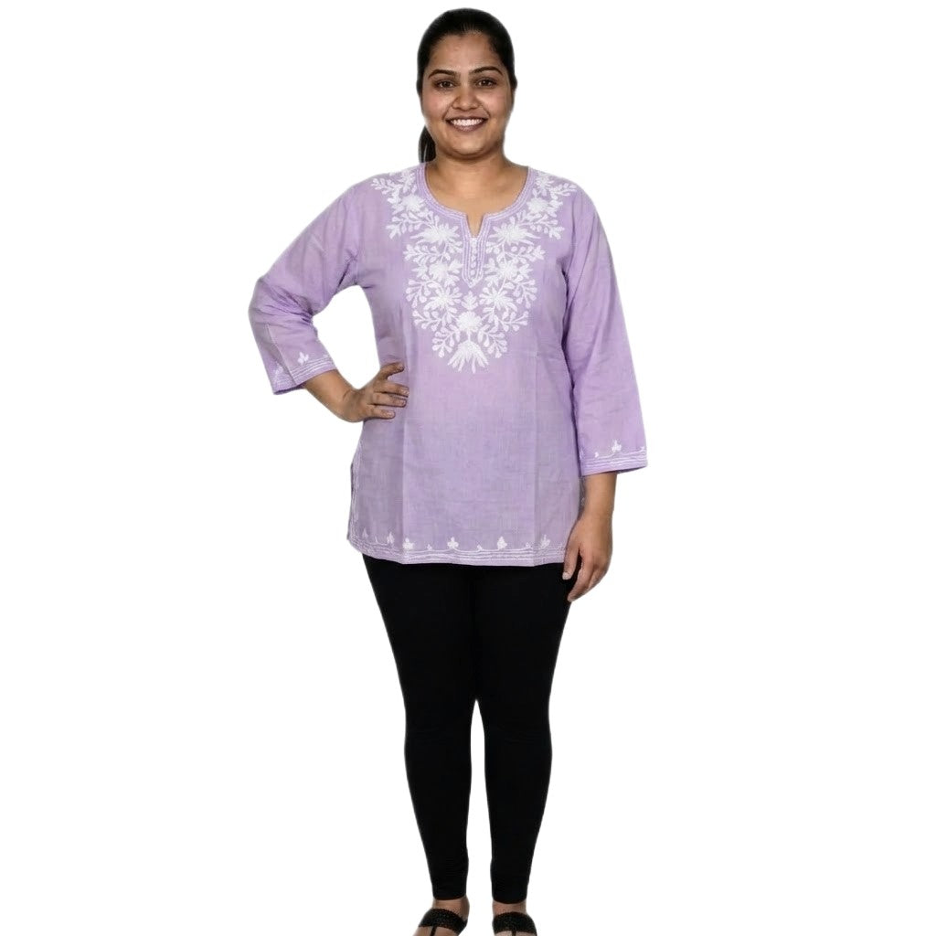 Bluza/Tunica din bumbac cu Broderie Kashmiri -> Cod: KASHMIRI024