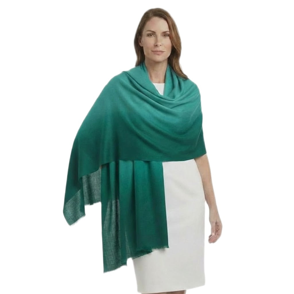 Esarfa Sal din Lana Casmir si Matase Naturala - Ombre 2 nuante -> Cod: CASMIRSILK8