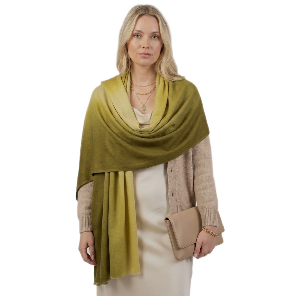 Sal Premium Lana Cashmere & Matase Naturala - Ombre Tri Color Shade ->Verde Kaki- cod: CASHMSILK16