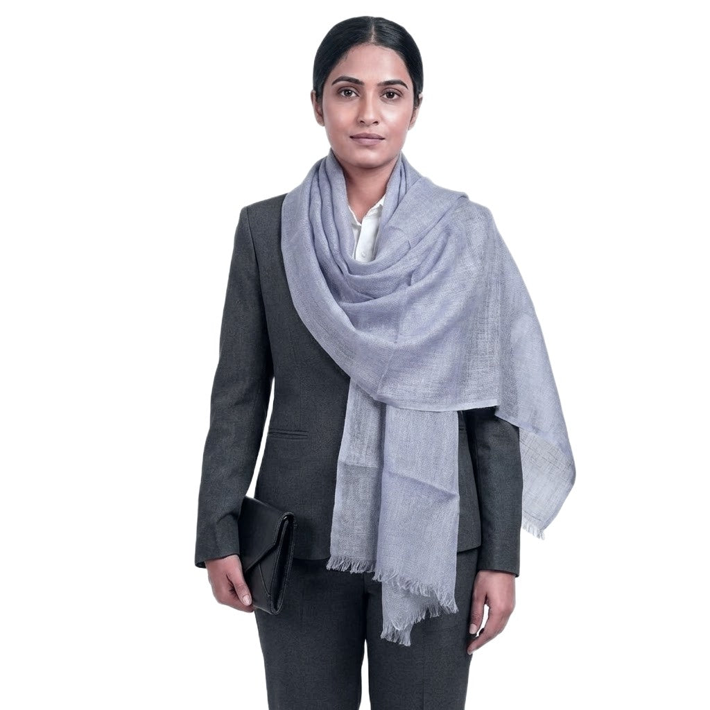 Esarfa-Sal tesuta manual din 100% IN (Linen 100%) -Purple Blue -> Cod: IN20