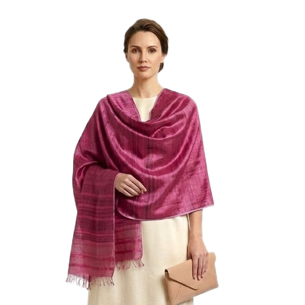 Esarfa-Sal din Matase Naturala Dupioni Raw Silk -> Cod:Dupion6