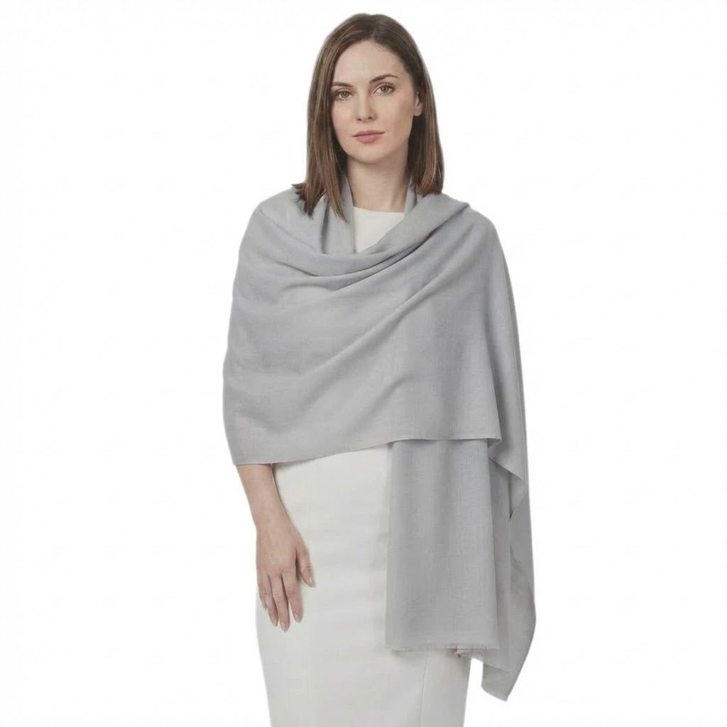 Sal Premium confectionat din Lana Cashmere si Matase Naturala -> Pure Gray- Cod: CASHAPRIL7