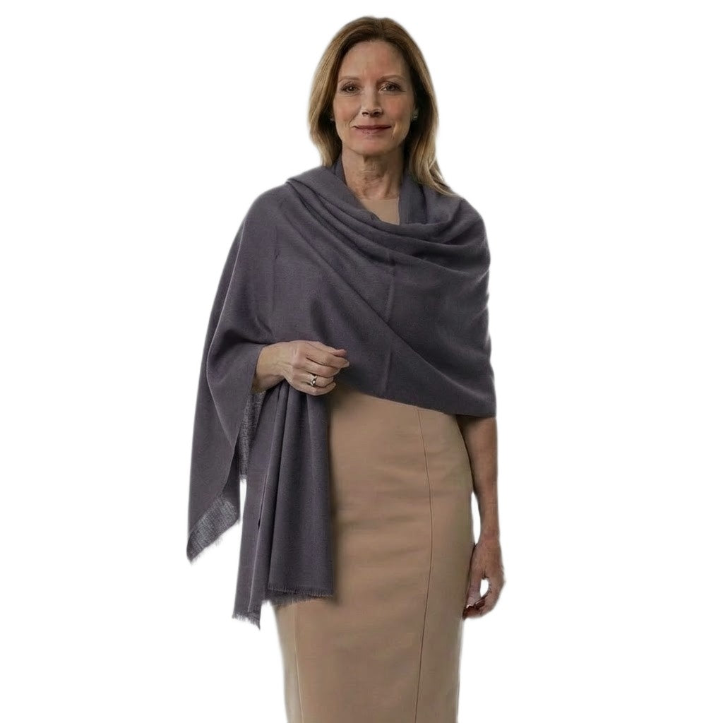 Sal Premium confectionat din  Lana Cashmere si Matase Naturala-Steel Gray- Cod: CASHAPRIL6