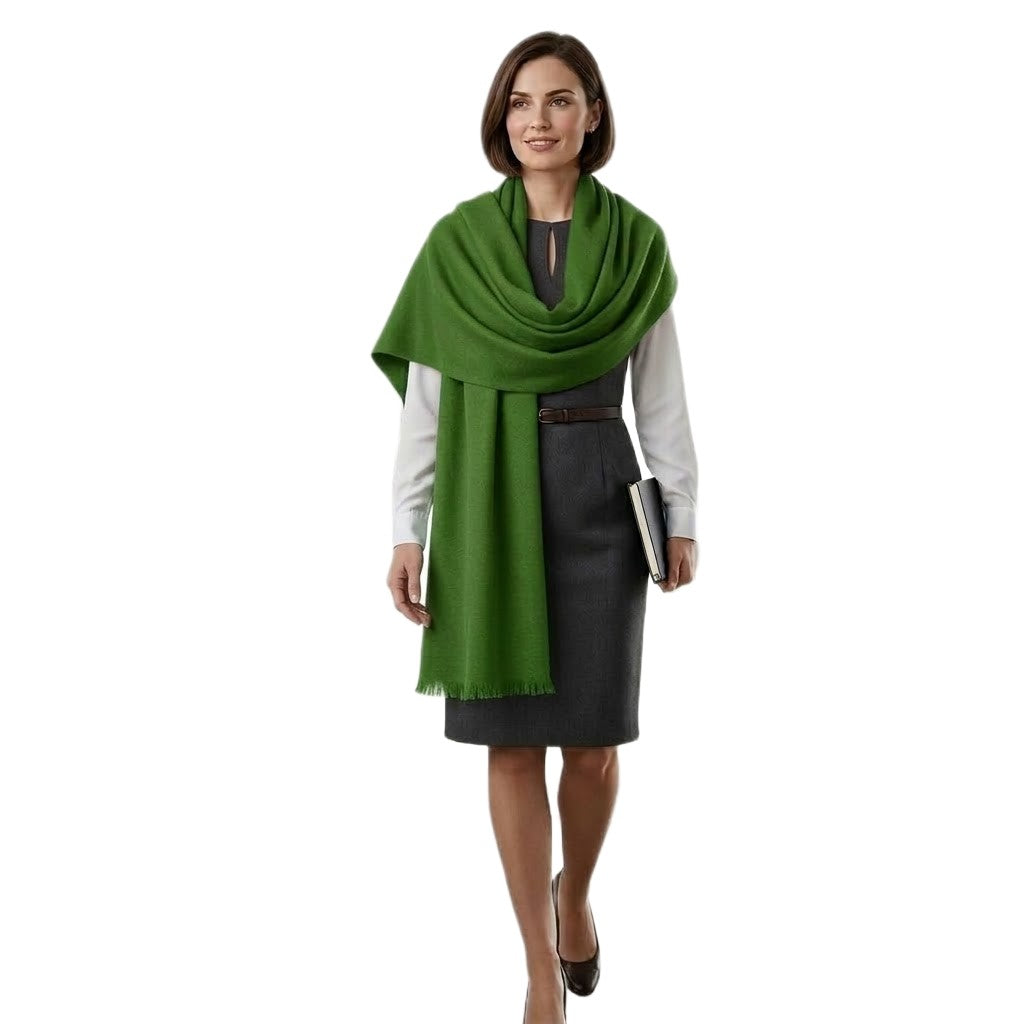 NOU! Sal Premium din Lana Merino & Matase Naturala -> Verde - Cod: SilkMerino4