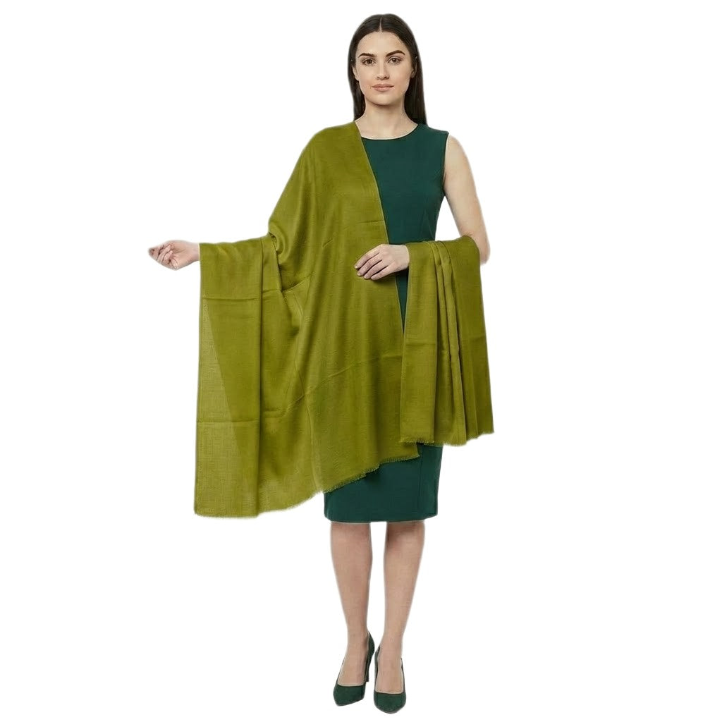 Sal Premium confectionat din Lana Cashmere si Matase Naturala - Verde Kaki -> Cod: CASHSILK180