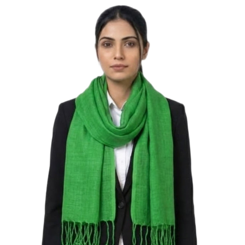 Esarfa-Sal tesuta manual din 100% IN (Linen 100%) -Forest Green -> Cod: Linen4