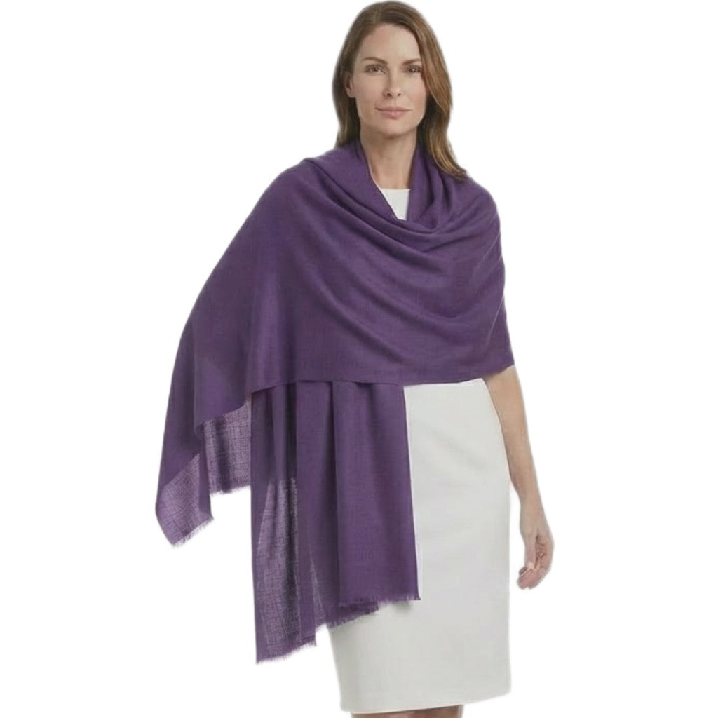 Sal Lana Cashmere si Matase Naturala Purple Mov, una din Culorile Pantone ale anului 2025 - Cod: CASHJAN3