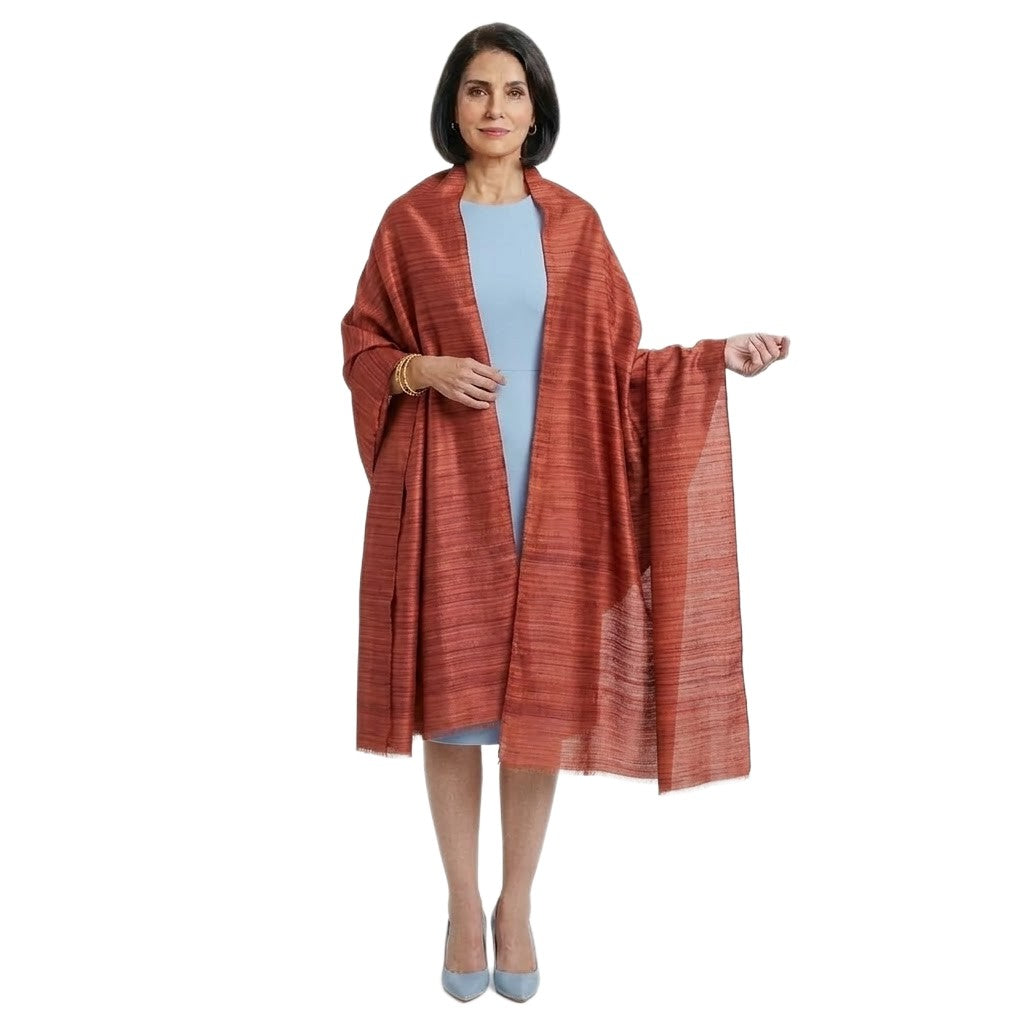 Sal tesut manual din 100% Matase Naturala Organica - Ghicha Tassar/Tussar Silk -> Cod: OrganicSilk15