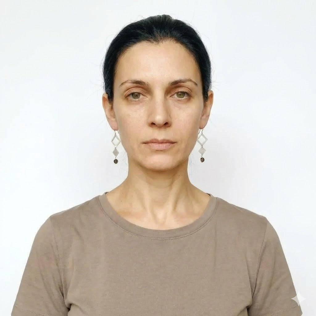 Cercei din Argint 925 cu Pietre de Topaz Fumuriu