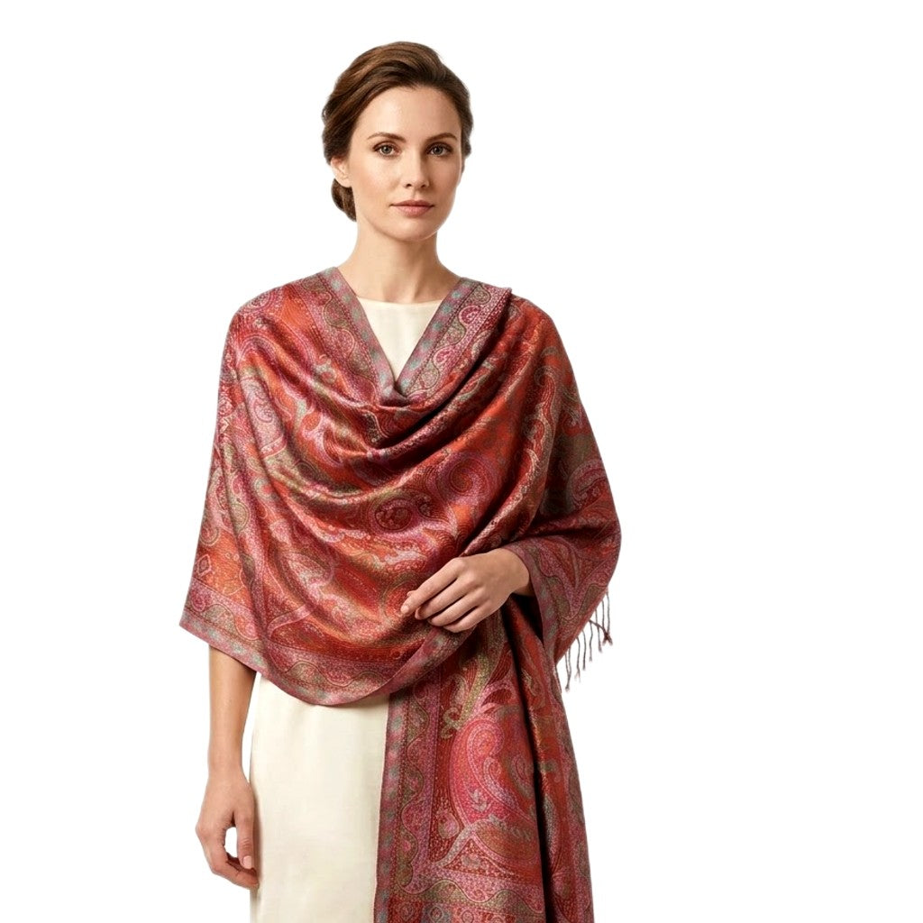 SAL Premium Jamawar din 100% Matase Naturala - Heritage -> Cod: PureSilkJamawar4