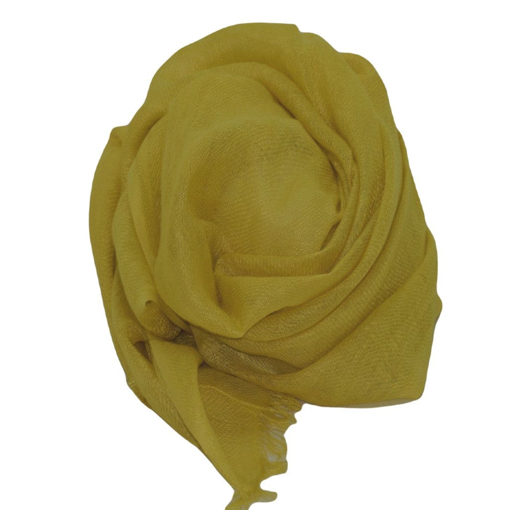 Esarfa-Sal tesuta manual din 100% IN (Linen 100%) - Yellow Mustard (Mustar) -> Cod: IN15 - esarfa sal din 100% in