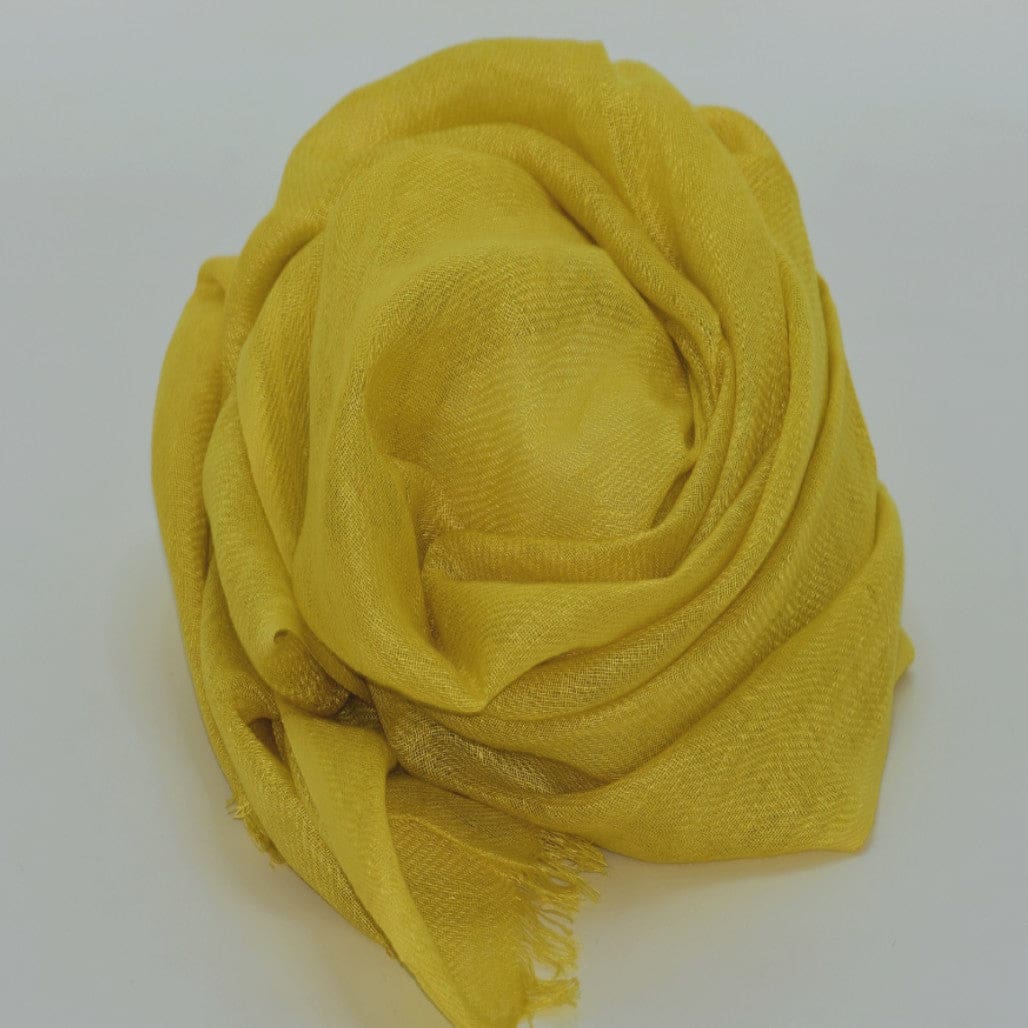 Esarfa-Sal tesuta manual din 100% IN (Linen 100%) - Yellow Mustard (Mustar) -> Cod: IN15 - esarfa sal din 100% in
