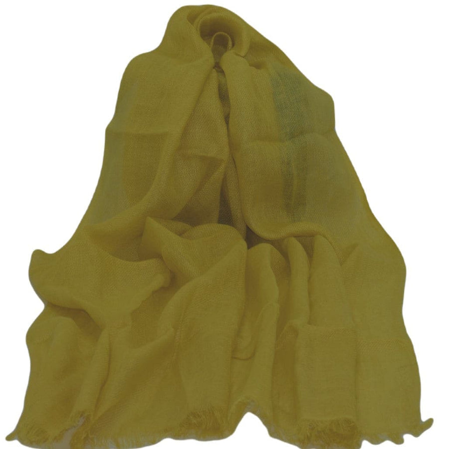 Esarfa-Sal tesuta manual din 100% IN (Linen 100%) - Yellow Mustard (Mustar) -> Cod: IN15 - esarfa sal din 100% in