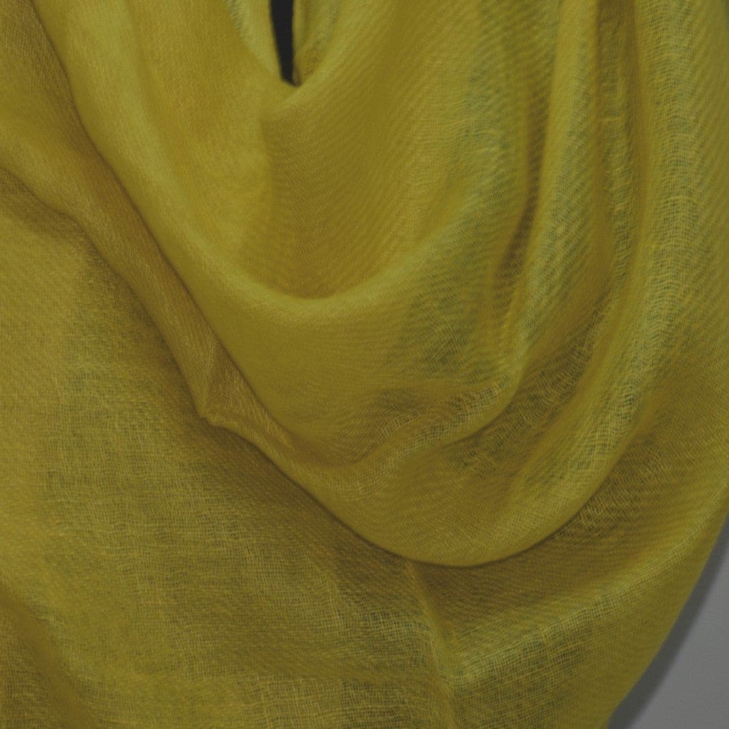 Esarfa-Sal tesuta manual din 100% IN (Linen 100%) - Yellow Mustard (Mustar) -> Cod: IN15 - esarfa sal din 100% in