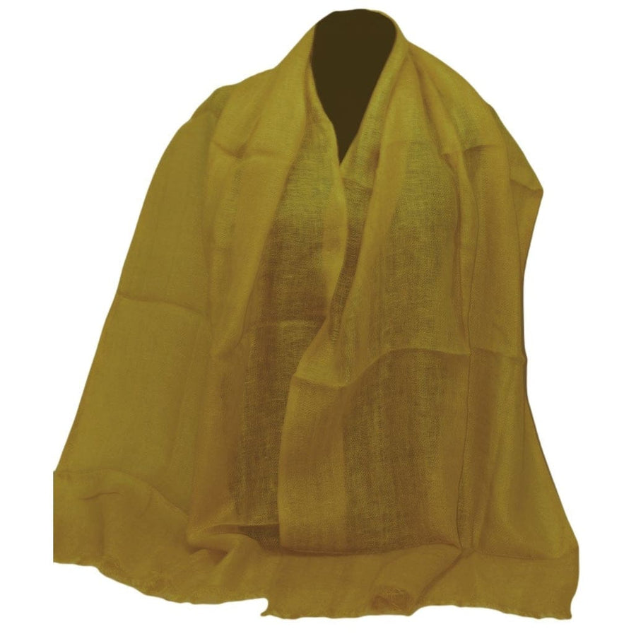Esarfa-Sal tesuta manual din 100% IN (Linen 100%) - Yellow Mustard (Mustar) -> Cod: IN15 - esarfa sal din 100% in
