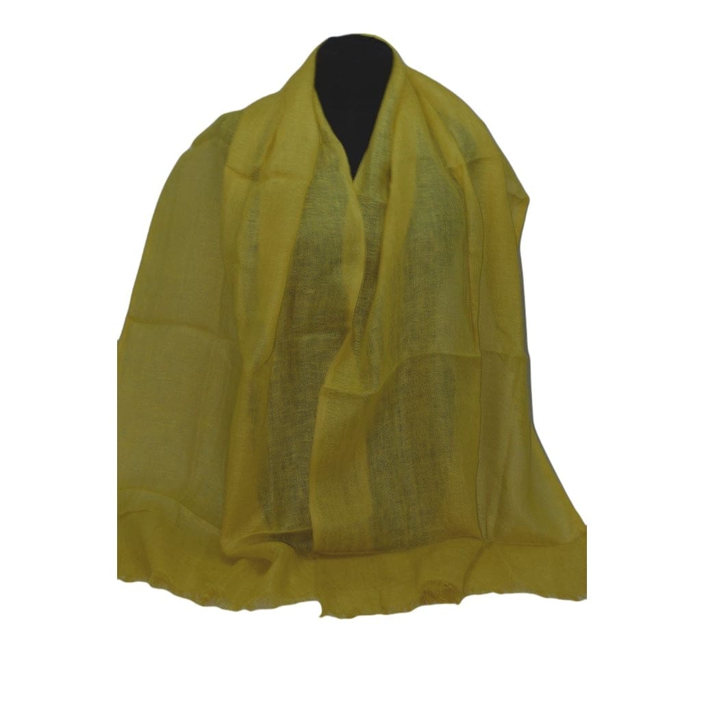 Esarfa-Sal tesuta manual din 100% IN (Linen 100%) - Yellow Mustard (Mustar) -> Cod: IN15 - esarfa sal din 100% in