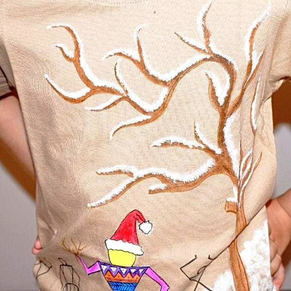 Tricou pentru Copii - Omul de zapada Warli - 4-5 years - Tricou copii