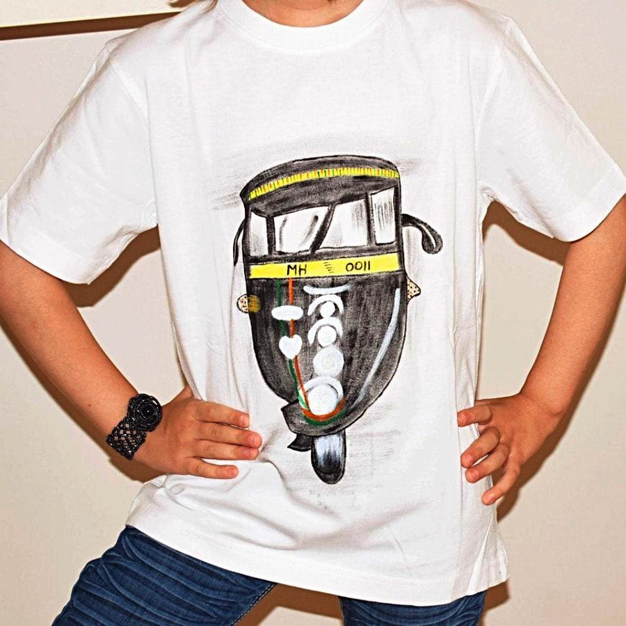 Tricou pentru Copii - Taxiul Indian Auto-Rikshaw - 10-11 years - Tricouri copii